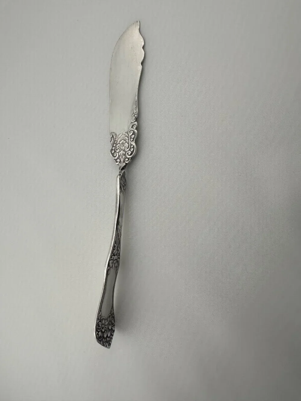 Wm Rogers & Son AA Double Daisy circa 1910 Silverplate Master Butter Knife Antiq